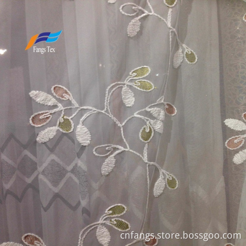 100% Polyester Embroidered Wide Voile Curtain Fabric